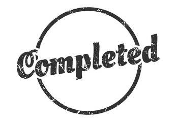 completed sign. completed round vintage grunge stamp. completed