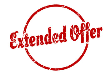 extended offer sign. extended offer round vintage grunge stamp. extended offer