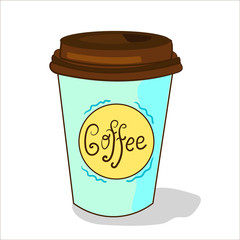 cup of coffee. Wall stickers