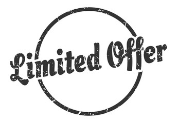 limited offer sign. limited offer round vintage grunge stamp. limited offer