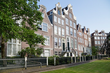Begijnhof houses and garden, Amsterdam, Netherlands