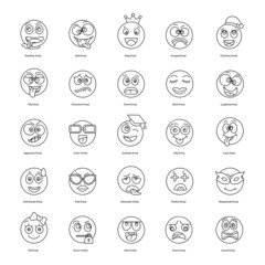 Emoticon Phrase Line Vectors Pack 