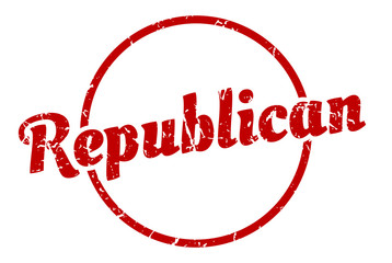 republican sign. republican round vintage grunge stamp. republican