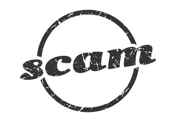 scam sign. scam round vintage grunge stamp. scam