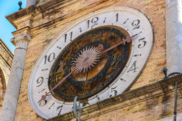 Fototapeta na wymiar Pordenone, Italy. Architecture of Pordenone town hall.