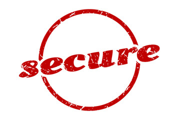 secure sign. secure round vintage grunge stamp. secure