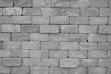 Brick wall black and white tone for background or wallpaper