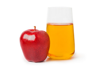 Apple and glass of juice