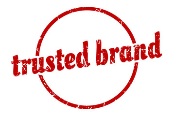 trusted brand sign. trusted brand round vintage grunge stamp. trusted brand