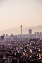 Tehran-Iran skyline at sunset