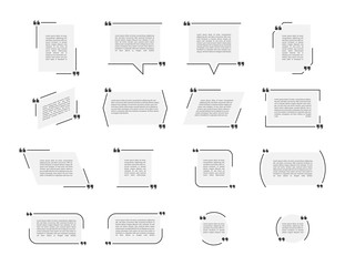 Quote text bubble or note, box or template.