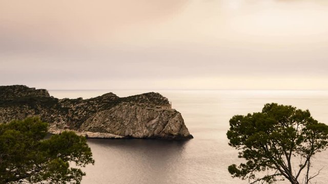 golden sunset in faor de dragonera, boats in the sea, late summer, calvia, majorca, balearic islands, spain