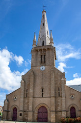 Fototapeta na wymiar Bouin. Eglise Notre-Dame, Vendée, Pays de la Loire