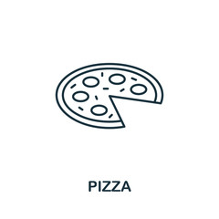 Pizza icon from italy collection. Simple line Pizza icon for templates, web design and infographics
