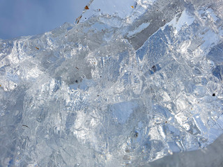 Spring ice on The white sea coast. The Island Of Yagry. Severodvinsk. The Arkhangelsk region.