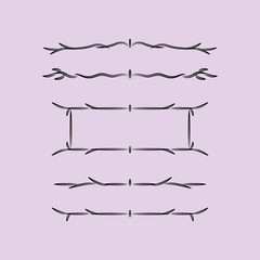 Vintage Design Elements With Lines