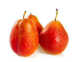 beautiful ripe pears isolated on white