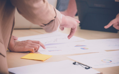 Business meetings about new project and solve problem in meeting room