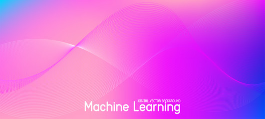 Falling Particles Distressed Purple Vector. Big Data Neon Background. 3D 