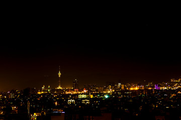Fototapeta na wymiar Tehran city skyline at night.