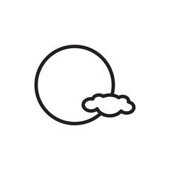 Moon and cloud icon
