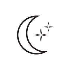 Moon and star icon