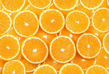 ripe oranges sliced round slices fruit
