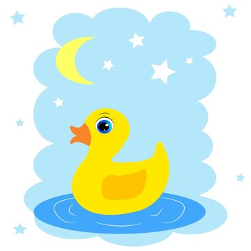 cute duck illustration for kids