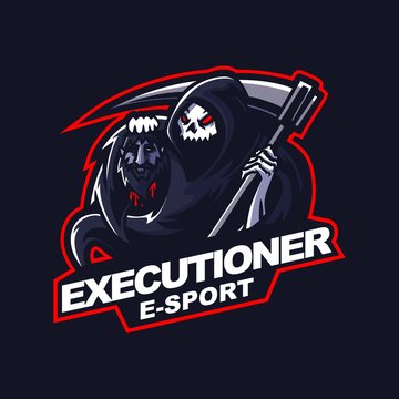 grim reaper e-sport gaming mascot logo template