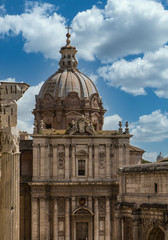 Ruins in the ancient forum in Rome