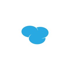 Fototapeta na wymiar Blue Cloud Logo vector icon design