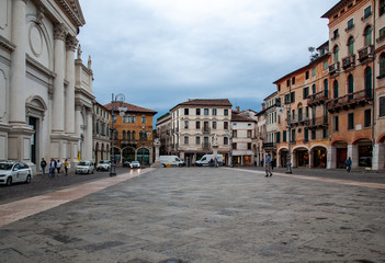 Fototapeta na wymiar Piazza Liberta ( Liberty Square) in Bassano del Grappa. Italy