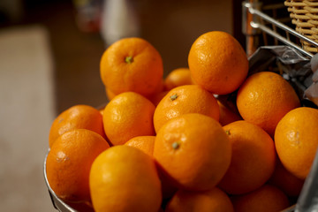 ザルに積んだ蜜柑