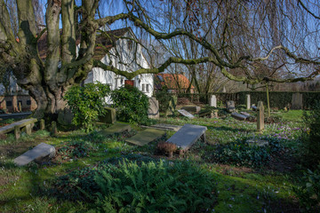 Horebeke East Flanders Belgium. Graveyard. Cemetry. Thombstones.Geuzenhoek.