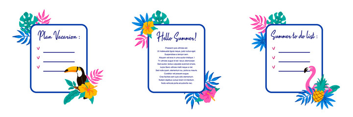 Set of summer frames