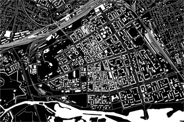 map of the city of Brest, Belarus