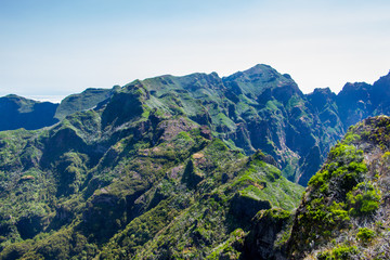 Madeira central mountains landscape ariero hiking