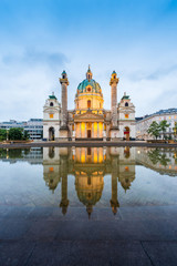 Fototapeta na wymiar Saint Charles Church in Vienna, Austria.