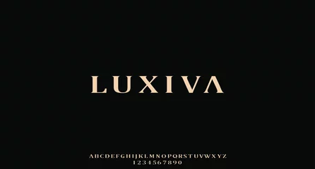 Deurstickers luxiva, the luxury type elegant font and glamour alphabet vector set © ZeaLab