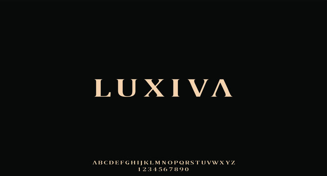 luxiva, the luxury type elegant font and glamour alphabet vector set