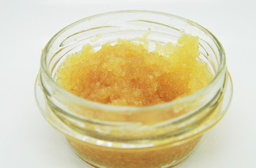 pike caviar on a white background