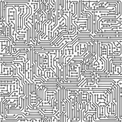 Vector abstract seamless background electronic circuit board