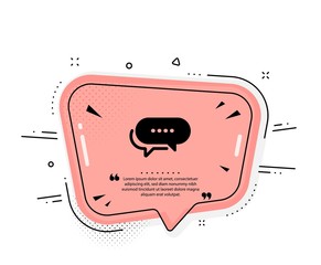 Obraz premium Dots message icon. Quote speech bubble. Chat comment sign. Speech bubble symbol. Quotation marks. Classic dots message icon. Vector