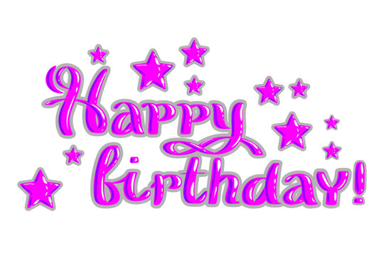 Happy birthday vector lettering
