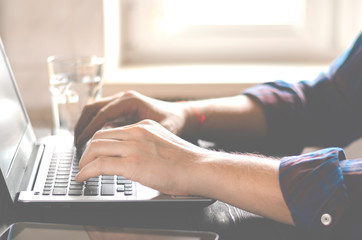 Freelancer works in home office during coronavirus pandemic