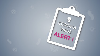 Corona virus alert poster