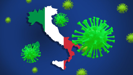 3d illustration viral rendering Virus abstract background