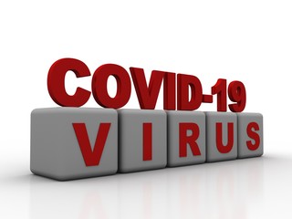 3d render Corona virus disease COVID-19. Microscopic view of a infectious virus