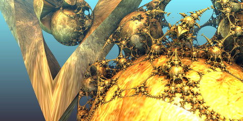 3D render illustration artwork of virtual scene