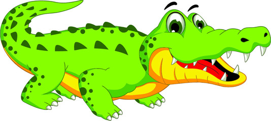 Alligator smiley Cartoon Crocodile Character